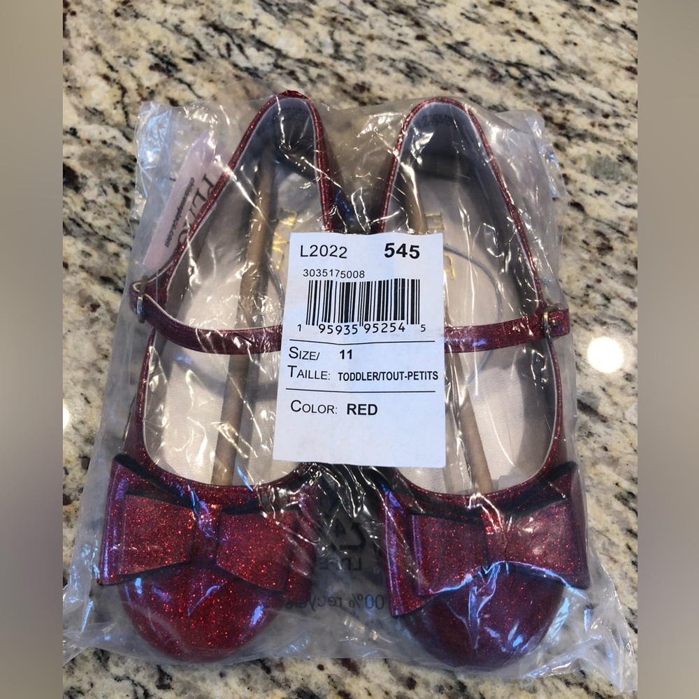 NWT Sparkly Red Toddler Girls Shoes
